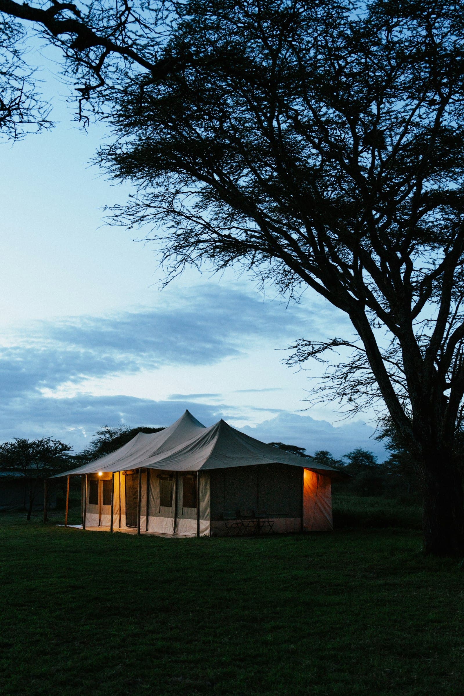 Camping under the African sky